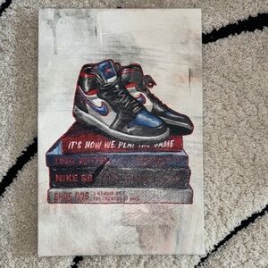 Nike SB High-Tops Canvas Art in Red and Blue